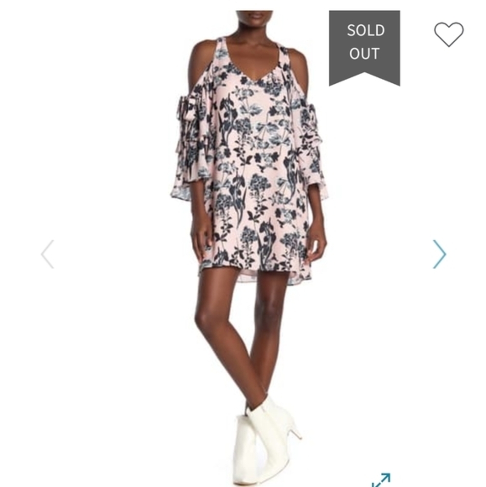 NWT Parker cold shoulder mini shift dress M